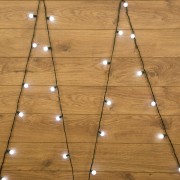 Гирлянда Шарики Ø25 мм, 5м, темно-зеленый ПВХ, 25 диодов, цвет Белый, Без контроллера Гирлянда Шарики Ø25 мм, 5м, темно-зеленый ПВХ, 25 диодов, цвет Белый, Без контроллера