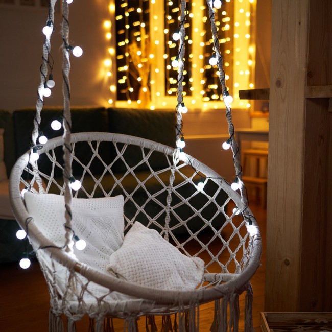 Гирлянда Шарики Ø25 мм, 5м, темно-зеленый ПВХ, 25 диодов, цвет Белый, Без контроллера Гирлянда Шарики Ø25 мм, 5м, темно-зеленый ПВХ, 25 диодов, цвет Белый, Без контроллера