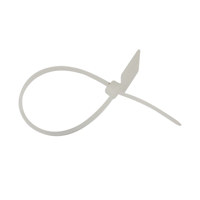 Хомут с площадкой под маркер nylon 100x2,5мм 100 шт. белый REXANT Хомут с площадкой под маркер nylon 100x2,5мм 100 шт. белый REXANT