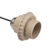 Патрон E27 с проводом 20 см бело-бежевый REXANT Патрон E27 с проводом 20 см бело-бежевый REXANT