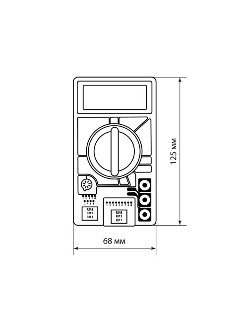 Мультиметр цифровой серия "МастерЭлектрик" М-7300 (каб.тестер RJ-11,12,45) TDM Мультиметр цифровой серия "МастерЭлектрик" М-7300 (каб.тестер RJ-11,12,45) TDM