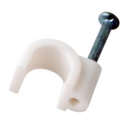 Крепеж кабеля круглый 6 мм, белый (упак. 50 шт)  REXANT