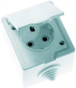 Розетка 1-м ОП РА16-660 16А IP44 с заземл. бел. Кунцево 5906 Розетка 1-м ОП РА16-660 16А IP44 с заземл. бел. Кунцево 5906