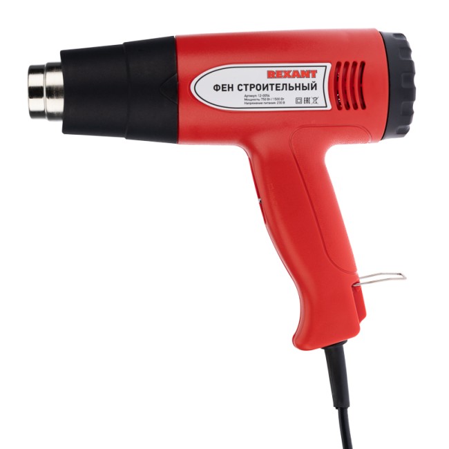 Фен строительный REXANT, 230 В/1600 Вт "STANDARD" Фен строительный REXANT, 230 В/1600 Вт "STANDARD"