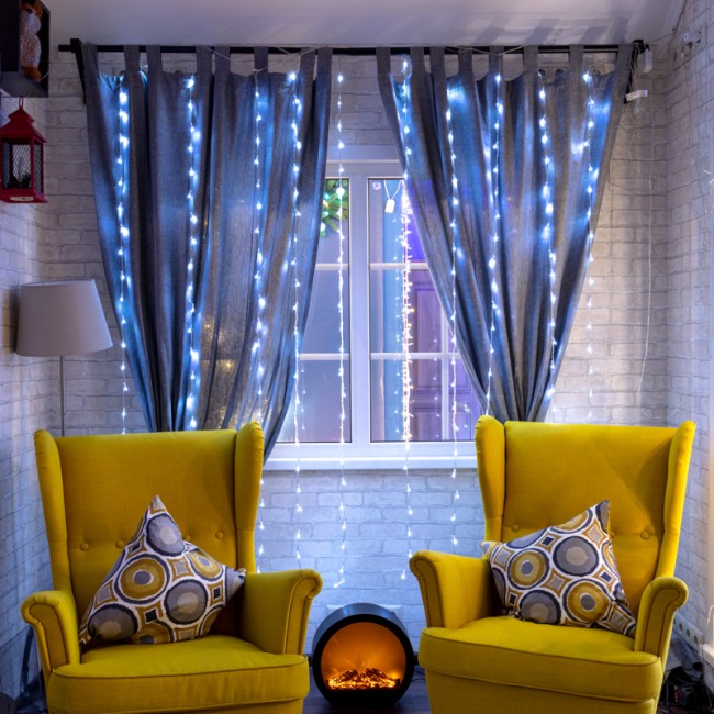 Гирлянда Светодиодный Дождь 3х2 м, эффект водопада, прозрачный провод, 230 В, диоды белые, 240 LED Гирлянда Светодиодный Дождь 3х2 м, эффект водопада, прозрачный провод, 230 В, диоды белые, 240 LED