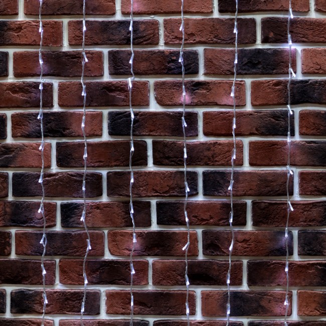 Гирлянда Светодиодный Дождь 3х2 м, эффект водопада, прозрачный провод, 230 В, диоды белые, 240 LED Гирлянда Светодиодный Дождь 3х2 м, эффект водопада, прозрачный провод, 230 В, диоды белые, 240 LED