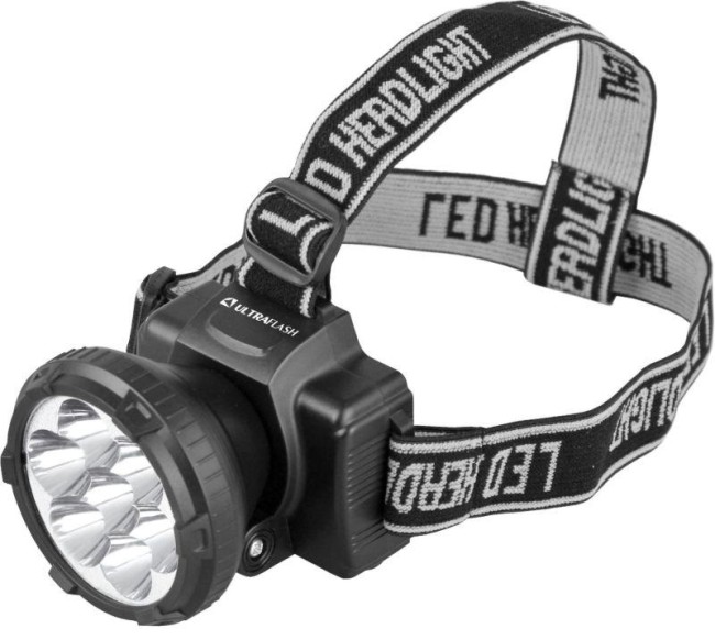 Фонарь аккумуляторный налобный LED5362 7LED 2 режима 220В пластик. черн. (бокс) Ultraflash 11256 Фонарь аккумуляторный налобный LED5362 7LED 2 режима 220В пластик. черн. (бокс) Ultraflash 11256