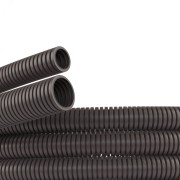 Труба гофрированная DN36мм ПВ-0 Dвн 36.3мм Dнар 42.5мм без протяжки темно-серая