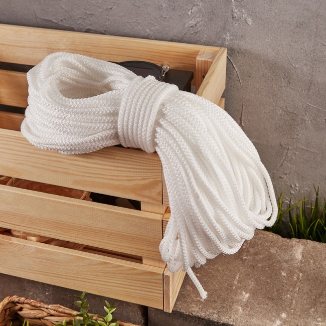 Шнур с сердечником 7 мм 50 м белый REXANT