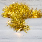 Гирлянда светодиодная Мишура золотая 10 LED, 1,5 м, прозрачный ПВХ, теплое белое свечение, 2 х АА (батарейки не в комплекте) NEON-NIGHT Гирлянда светодиодная Мишура золотая 10 LED, 1,5 м, прозрачный ПВХ, теплое белое свечение, 2 х АА (батарейки не в комплекте) NEON-NIGHT