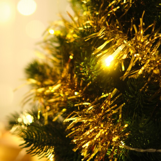 Гирлянда светодиодная Мишура золотая 10 LED, 1,5 м, прозрачный ПВХ, теплое белое свечение, 2 х АА (батарейки не в комплекте) NEON-NIGHT Гирлянда светодиодная Мишура золотая 10 LED, 1,5 м, прозрачный ПВХ, теплое белое свечение, 2 х АА (батарейки не в комплекте) NEON-NIGHT