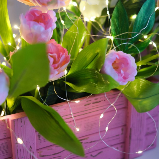 Гирлянда Роса 10 м, 100 LED, USB, теплое белое свечение NEON-NIGHT Гирлянда Роса 10 м, 100 LED, USB, теплое белое свечение NEON-NIGHT