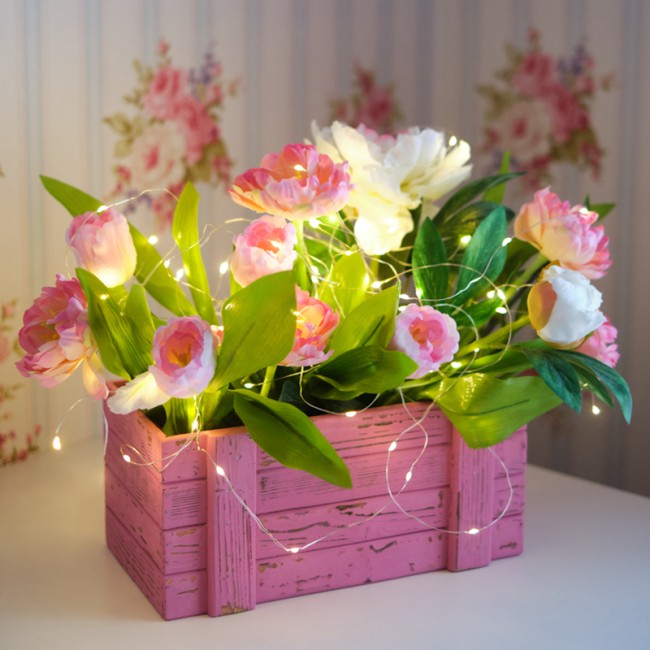 Гирлянда Роса 10 м, 100 LED, USB, теплое белое свечение NEON-NIGHT Гирлянда Роса 10 м, 100 LED, USB, теплое белое свечение NEON-NIGHT