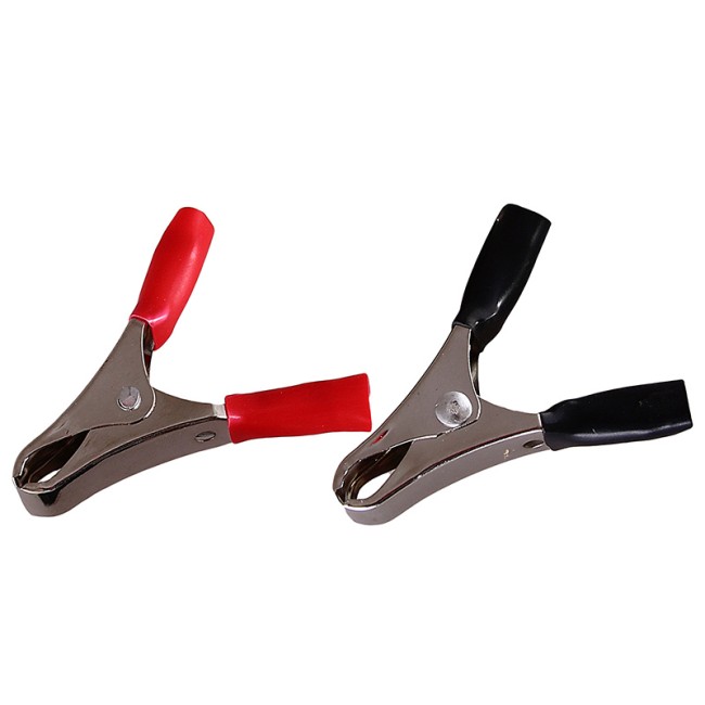 Зажим крокодил REXANT, длина 50 мм, ток 10A, 2 шт.