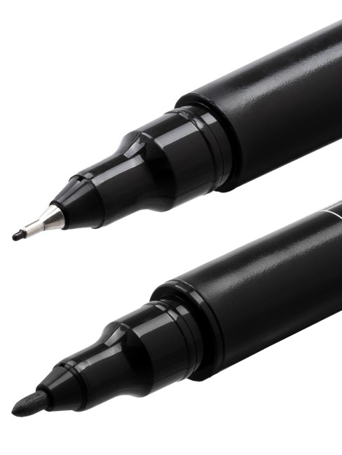 Маркер перманентный двухсторонний 0,4/1 мм, черный (пакет) круглый наконечник TDM Маркер перманентный двухсторонний 0,4/1 мм, черный (пакет) круглый наконечник TDM