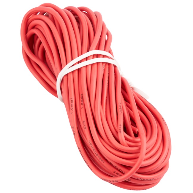 Провод автомобильный ПГВА/ПВАМ REXANT 1х1,00 мм красный, мини-бухта 10 метров