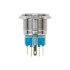 Кнопка антивандальная Ø 22 12В(LED) Б/Фикс (6с) OFF-(ON)/ON-(OFF) подсв./зеленая REXANT