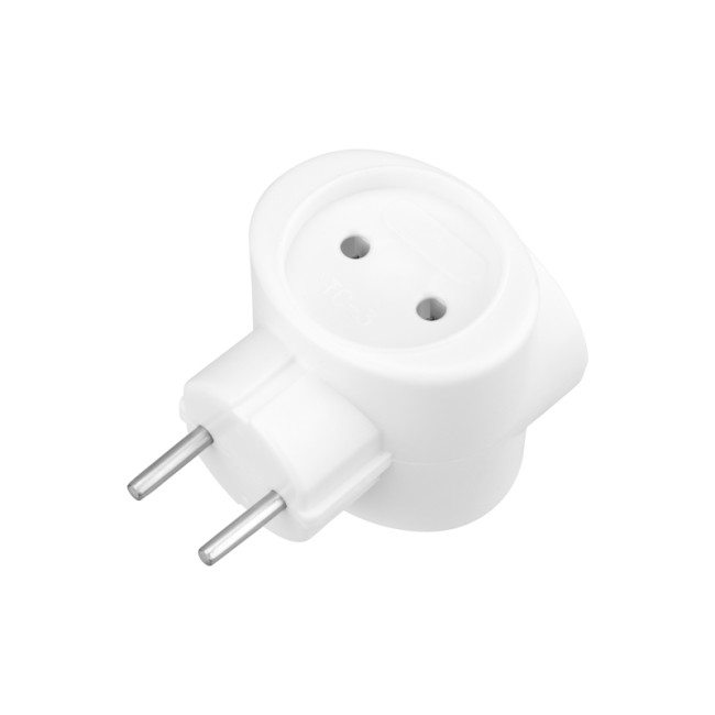 Тройник электрический 220 В 6 А белый REXANT