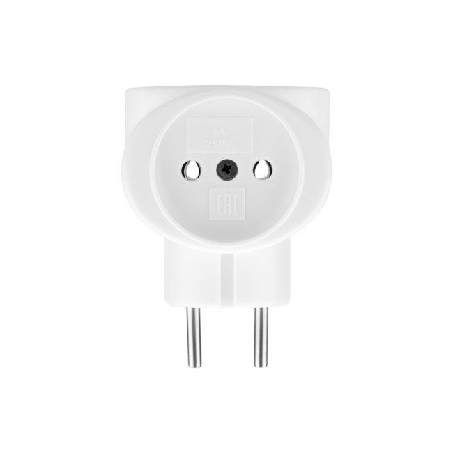 Тройник электрический 220 В 6 А белый REXANT