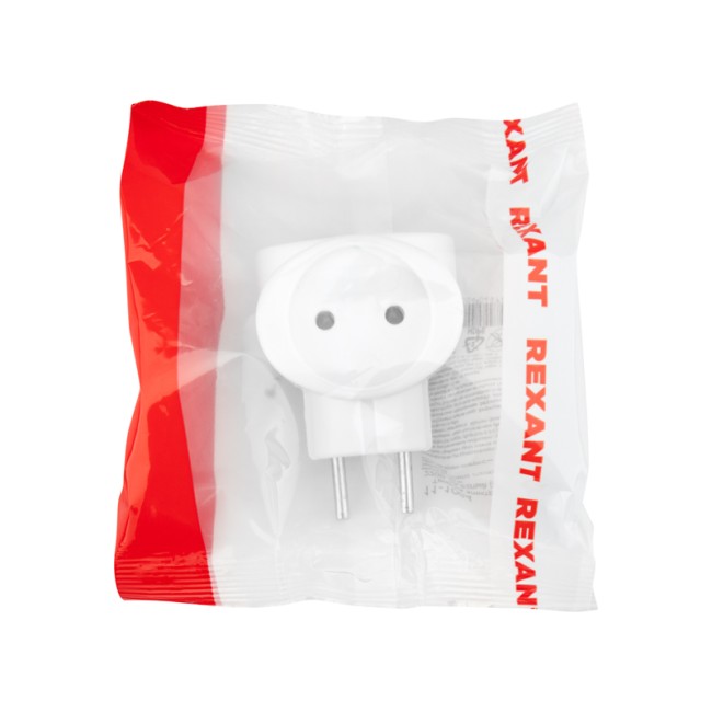 Тройник электрический 220 В 6 А белый REXANT