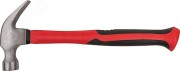 Молоток-гвоздодер, фиброглассовая усиленная ручка 27 мм, 450 гр