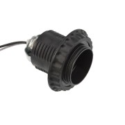 Патрон E27 с проводом 20 см черный REXANT Патрон E27 с проводом 20 см черный REXANT