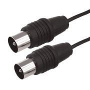 ВЧ кабель ТВ штекер - ТВ штекер, 5м, черный REXANT