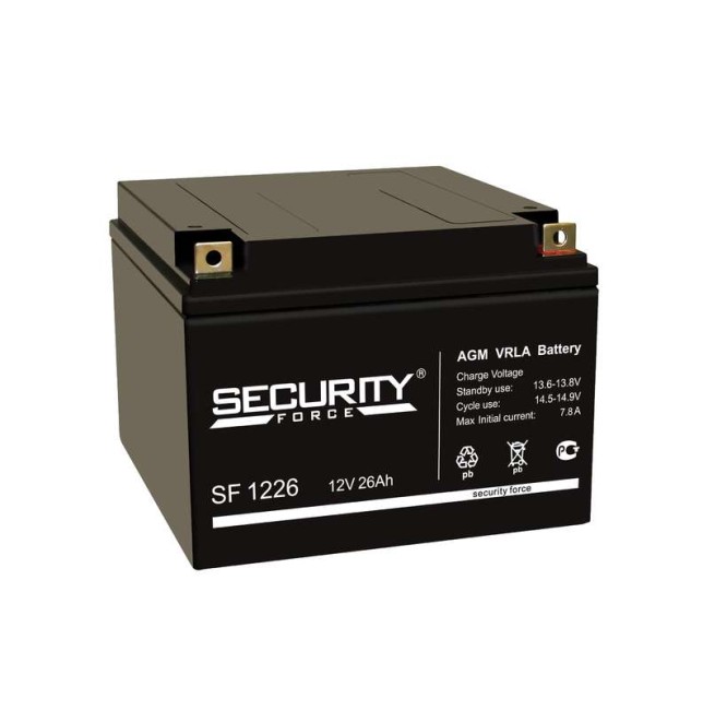 Аккумулятор ОПС 12В 26А.ч SF 1226 Security Force 4614030010008 Аккумулятор ОПС 12В 26А.ч SF 1226 Security Force 4614030010008