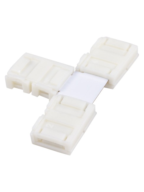 Коннектор для жесткого T-соединения двух светодиодных лент шириной 8 мм, TDM Коннектор для жесткого T-соединения двух светодиодных лент шириной 8 мм, TDM