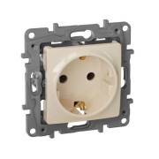 Розетка 1-м СП Etika 16А IP20 250В 2P+E с заземл. немецк. стандарт винтов. клеммы механизм сл. кость IEK 672321 Розетка 1-м СП Etika 16А IP20 250В 2P+E с заземл. немецк. стандарт винтов. клеммы механизм сл. кость IEK 672321