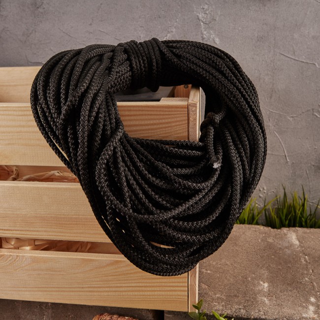 Шнур с сердечником 5 мм 50 м черный REXANT