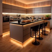 Комплект светодиодной ленты 5 м с блоком питания IP65, теплое белое свечение 3000 К LAMPER Комплект светодиодной ленты 5 м с блоком питания IP65, теплое белое свечение 3000 К LAMPER