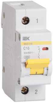 Выключатель автоматический однополюсный 25А С ВА47-100 10кА Выключатель автоматический однополюсный 25А С ВА47-100 10кА