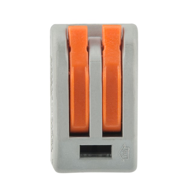 Универсальная клемма СМК 222-412, 2-проводная серая 0,08-2,5/4 мм² (50 шт/уп) REXANT