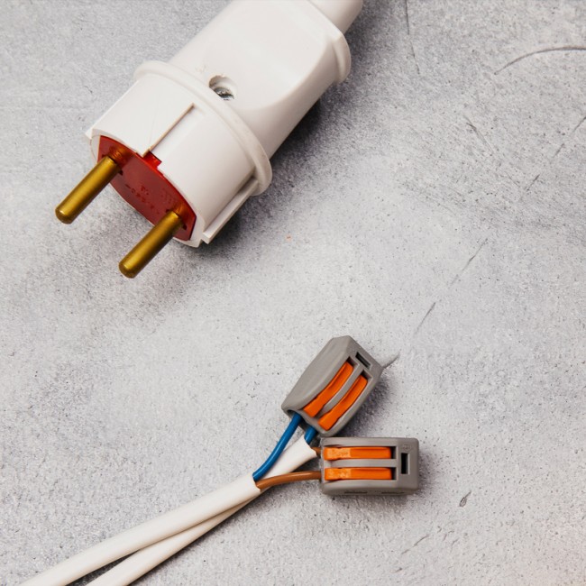 Универсальная клемма СМК 222-412, 2-проводная серая 0,08-2,5/4 мм² (50 шт/уп) REXANT