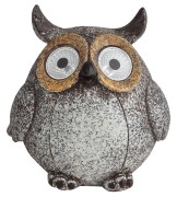 Садовый светильник Филин серый на солнечной батарее, полистоун, 11,5 см ERAFYS01-07 ЭРА