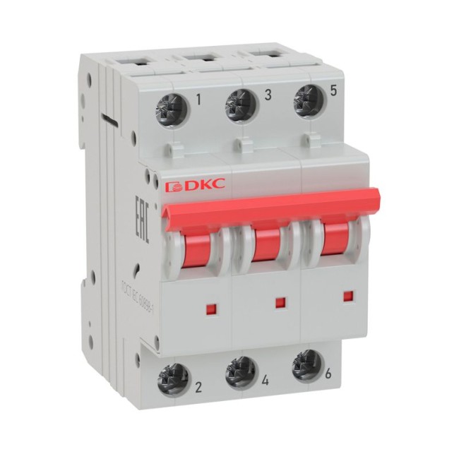 Выключатель автоматический модульный 3п C 50А 6кА MD63 YON MD63-3C50-6 Выключатель автоматический модульный 3п C 50А 6кА MD63 YON MD63-3C50-6