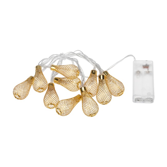 Гирлянда светодиодная Восточные фонарики 10 LED ЖЕЛТЫЕ 1,5 метра, прозрачный ПВХ, питание 2xАА Гирлянда светодиодная Восточные фонарики 10 LED ЖЕЛТЫЕ 1,5 метра, прозрачный ПВХ, питание 2xАА