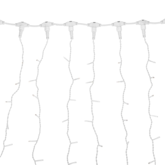 Гирлянда Светодиодный Дождь 2х1,5м, постоянное свечение, белый провод, 230 В, диоды СИНИЕ (шнур питания в комплекте)