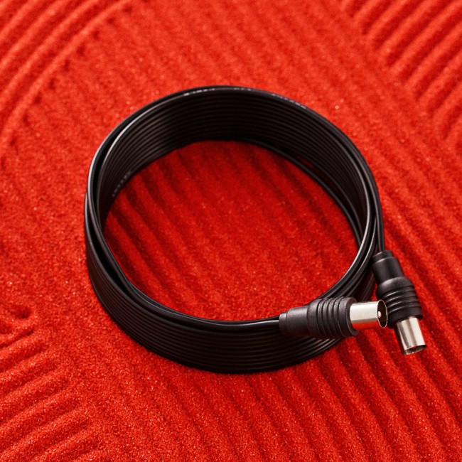 ВЧ кабель ТВ штекер - ТВ штекер, 7м, черный REXANT