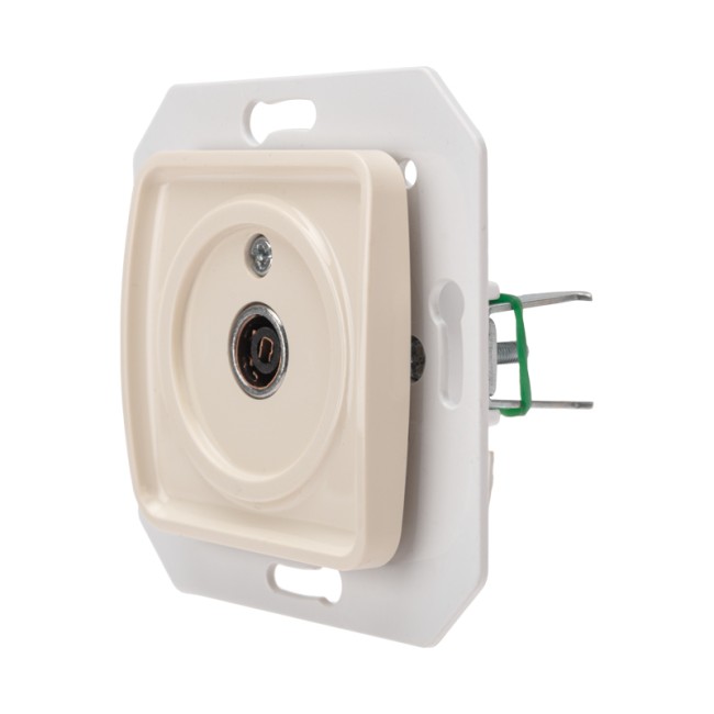 DEA Розетка TV Проходная с/у мех. Беж KRANZ DEA Розетка TV Проходная с/у мех. Беж KRANZ