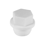 Заглушка резьбовая 20 х 1/2 полипропиленовая PPR белая Заглушка резьбовая 20 х 1/2 полипропиленовая PPR белая