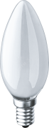 Лампа накаливания декоративная ДС 40вт B35 230в Е14 матовая (свеча) Лампа накаливания декоративная ДС 40вт B35 230в Е14 матовая (свеча)