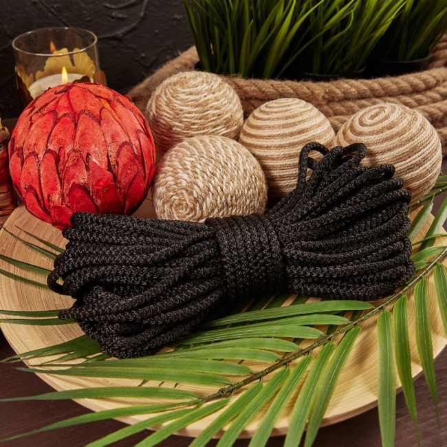 Шнур с сердечником 5 мм 20 м черный REXANT