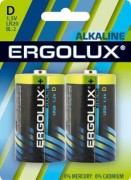 Элемент питания алкалиновый D/LR20 1.5В Alkaline BL-2 (блист.2шт) Ergolux 11752 Элемент питания алкалиновый D/LR20 1.5В Alkaline BL-2 (блист.2шт) Ergolux 11752