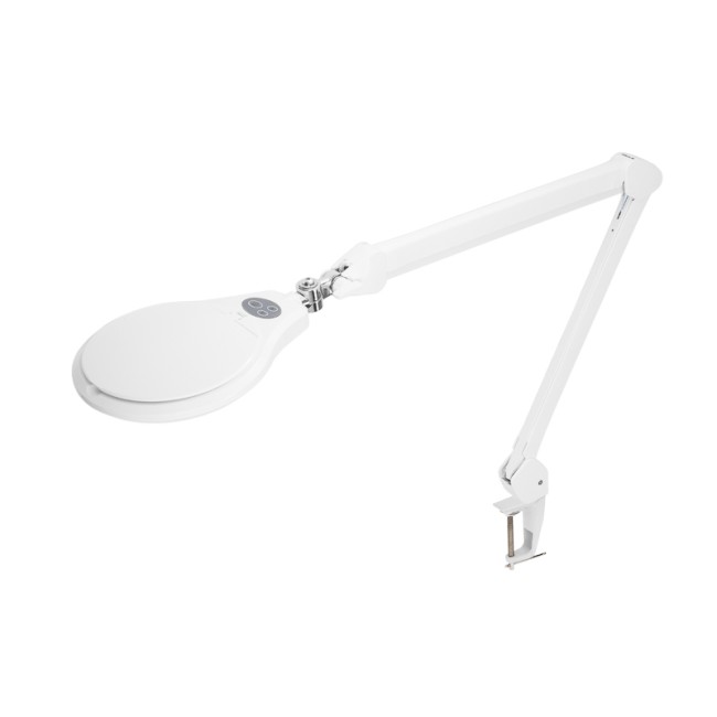 Лупа на струбцине круглая 5D с подсветкой 72 SMD, сенсорный регулятор яркости, ø152мм, белая REXANT Лупа на струбцине круглая 5D с подсветкой 72 SMD, сенсорный регулятор яркости, ø152мм, белая REXANT