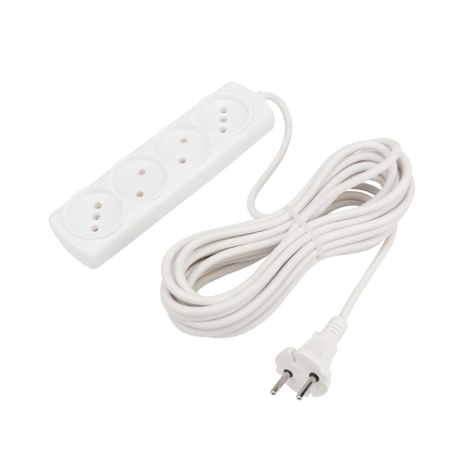 Удлинитель PROconnect OPTIMA 4 гнезда, 7 м, 2х0.75 мм², б/з, белый