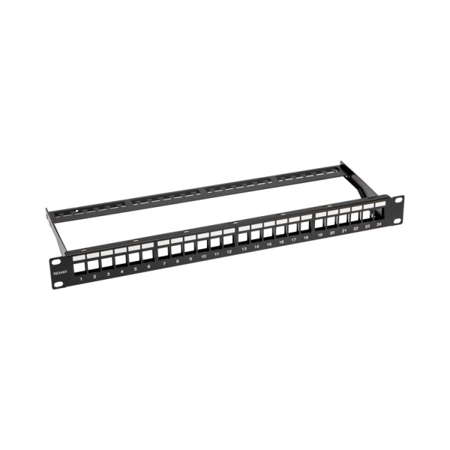 Панель коммутационная наборная 19", 1U, 24 порта, UTP REXANT PRO