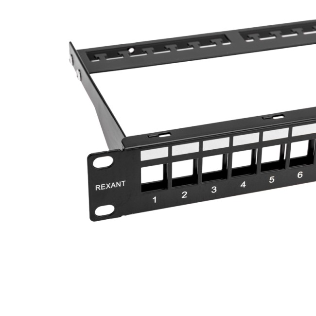 Панель коммутационная наборная 19", 1U, 24 порта, UTP REXANT PRO Панель коммутационная наборная 19", 1U, 24 порта, UTP REXANT PRO
