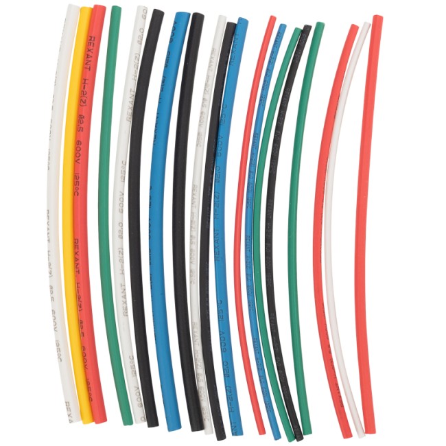 Набор термоусаживаемых трубок ТУТ нг №4 SMALL TUBE 2:1, упаковка 20 шт. по 10 см REXANT Набор термоусаживаемых трубок ТУТ нг №4 SMALL TUBE 2:1, упаковка 20 шт. по 10 см REXANT